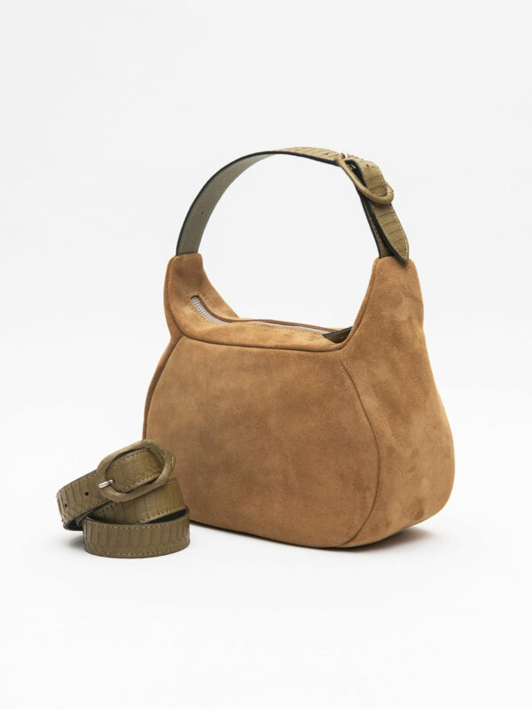 coppelle large & cintura<span> - </span>scamosciato beige caldo e khaki