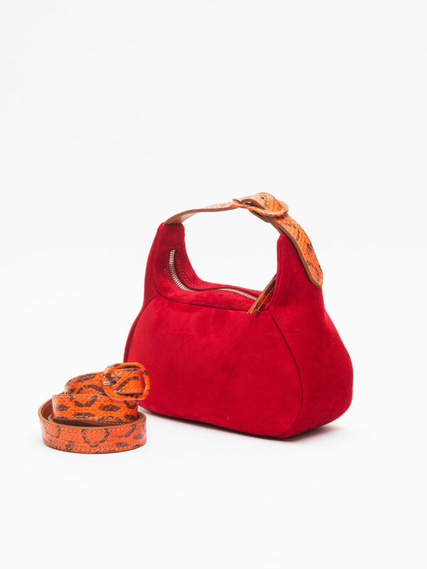 coppelle & cintura<span> - </span>scamosciato rosso e arancio