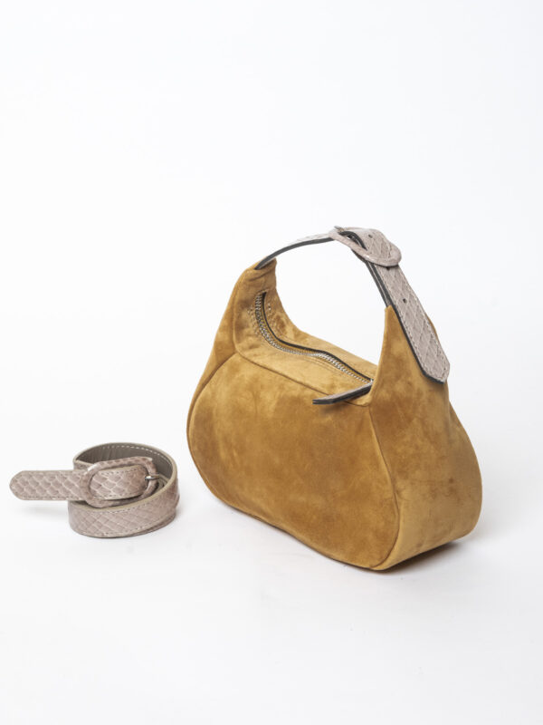coppelle & cintura<span> - </span>scamosciato beige e lilla chiarissimo