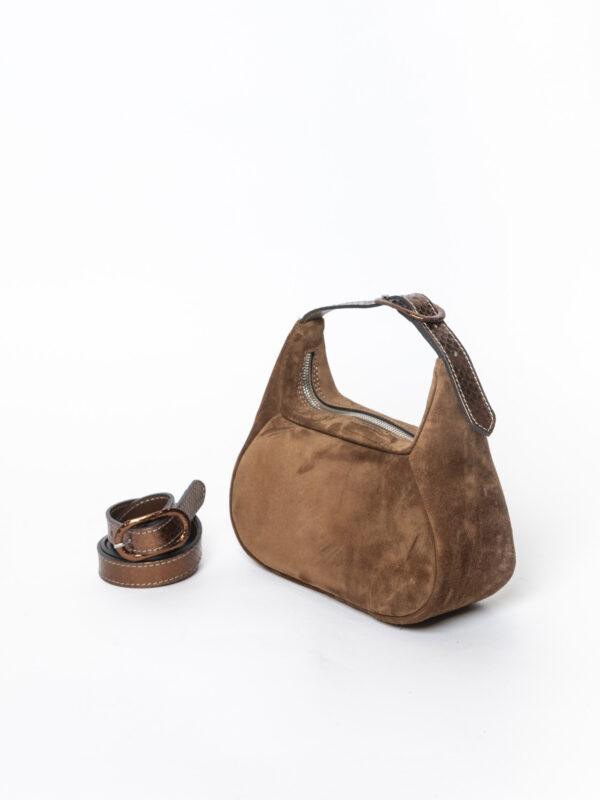 coppelle & cintura<span> - </span>scamosciato chocolate e bronzo