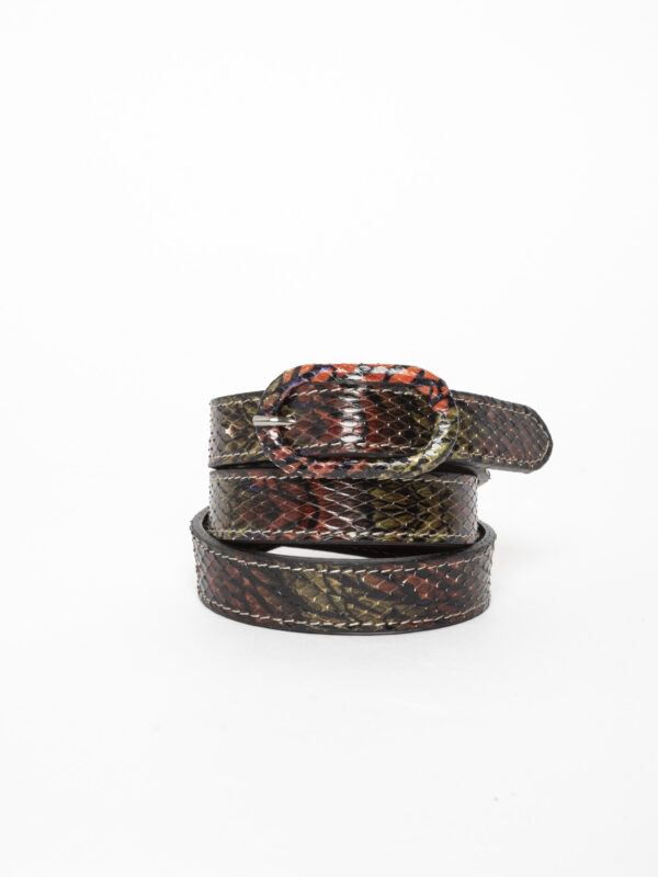 cintura 2 cm<span> - </span>marrone rosso