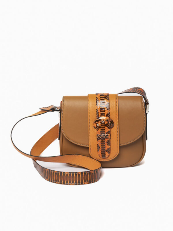 livia small<span> - </span>cuoio e arancio