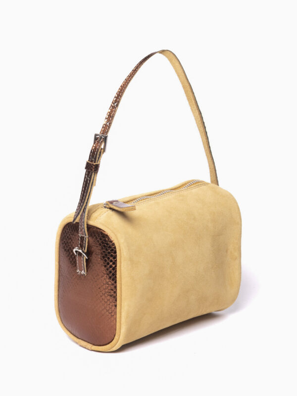 tiberina<span> - </span>beige scamosciato metallizzato marrone