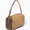 beige scamosciato marrone pois