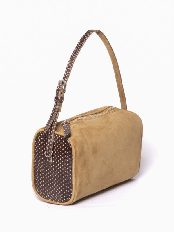 tiberina<span> - </span>beige scamosciato marrone pois